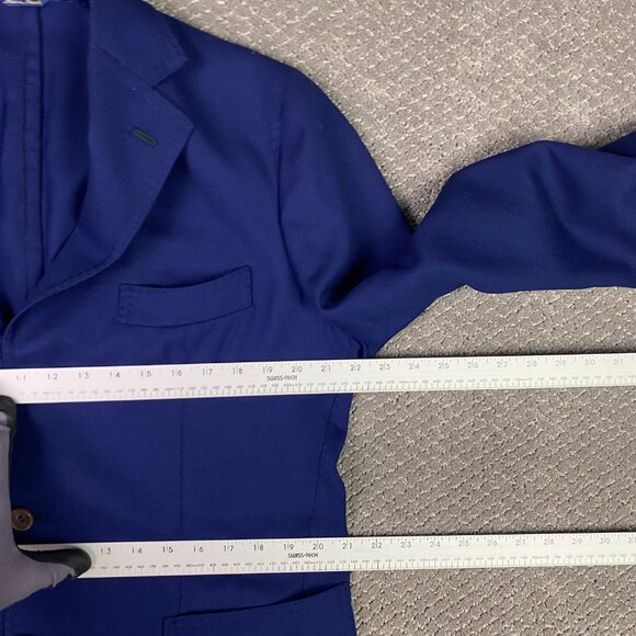 Gabo Napoli Wool Blazer Sport Coat Men's 44R Fits like 42S Blue Lightweight Wool - Picture 7 of 13